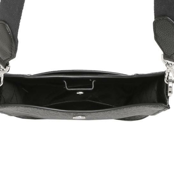 MICHAEL KORS Briley Small Logo Messenger Bag BLACK SIGNATURE COLOR - Picture 9 of 15